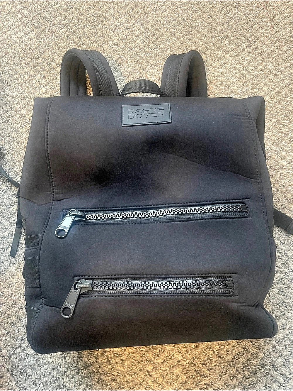 Dagne Dover Indi Neoprene Diaper Backpack - Medium; Onyx Black